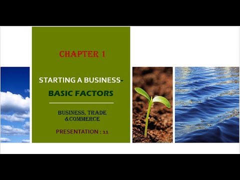 XI 1.11 STARTING A BUSINESS – BASIC FACTS [Video]