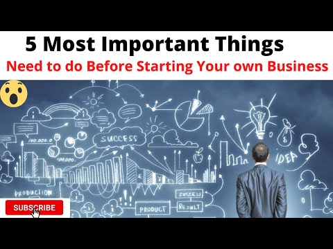 5 things to do before starting business | Thing to Do BEFORE Starting a Business [Video]