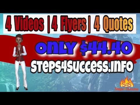 Social Media Business Branding Kit 4 Videos  x 4 Flyers x 4 Quotes [Video]