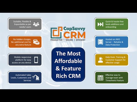 CapSavvy CRM : Automate your business to manage Sales, Leads, Customers & Services [Video]