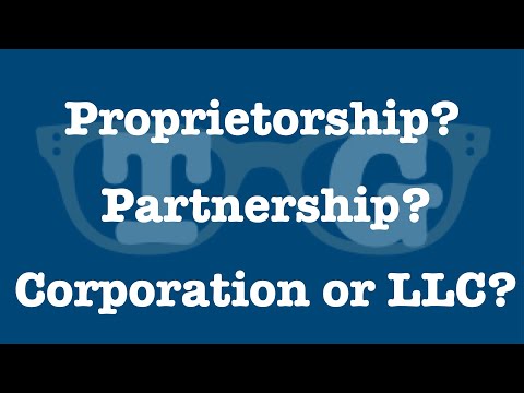 Is your Business a Proprietorship, Partnership, or Corporation? [Video]