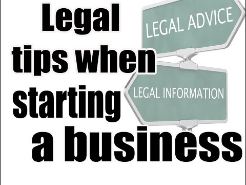 Legal tips when starting a business [Video]