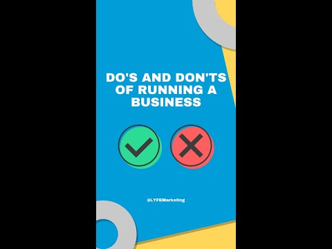 Do’s and Don’ts Of Running A Small Business #Shorts [Video]