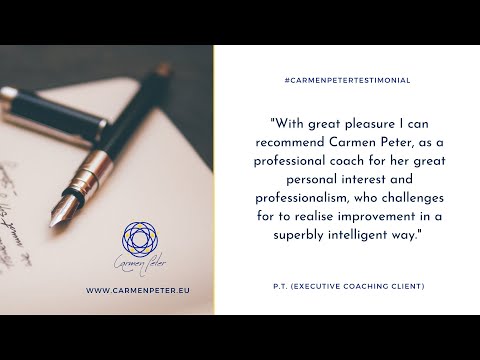 #carmenpetertestimonial – P.T. (Executive coaching client) [Video]