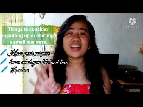 Things to consider in putting up or starting a business + Tips and ideas. [Video]