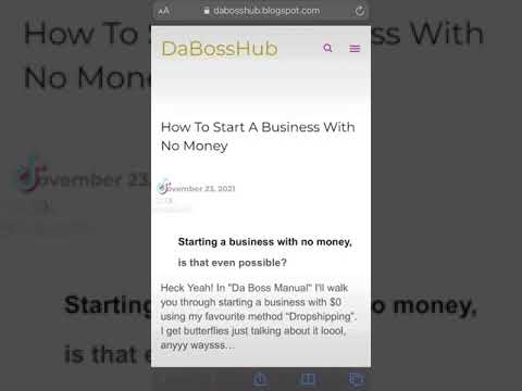 How to start a business with no money! [Video]