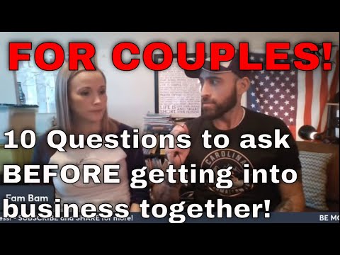 10 Questions for a Couple thinking about starting a business! (what to avoid!) – BE MORE Training [Video]
