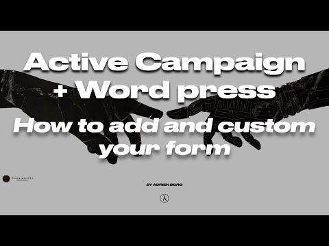 How to create a List + Form + Automation + Email with Active Campaign and WordPress. [Video]