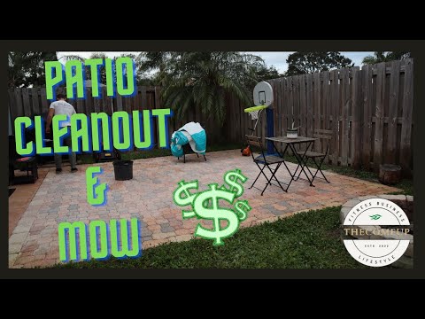Patio Cleanout And OVERGROWN WEED Mowing!! (Starting a Business at 16) Ep.3 [Video]