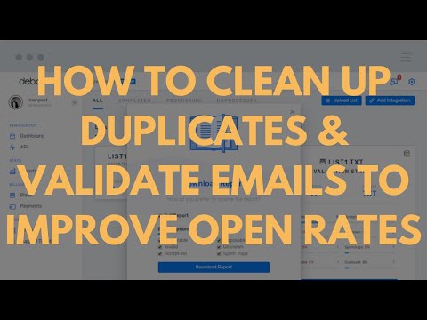 How To Clean Up Duplicates & Validate Emails To Improve Open Rates [Video]