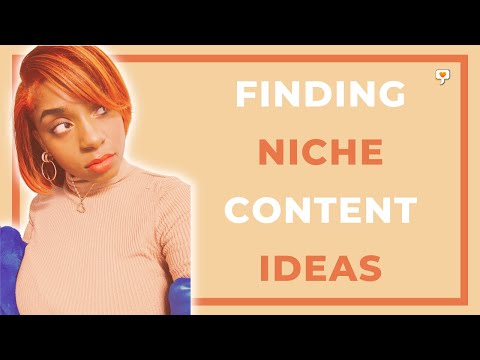 How to Find Niche Content Ideas [Video]