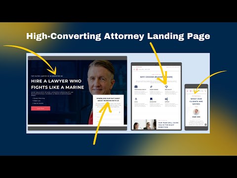 High-Converting Attorney Landing Page | Get More Law Firm Clients Using This Webpage [Video]