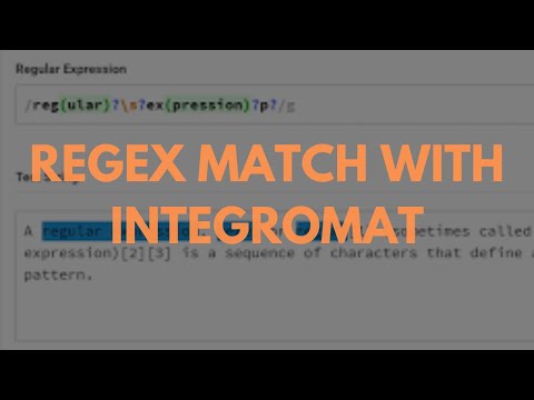RegEx Match With Integromat [Video]