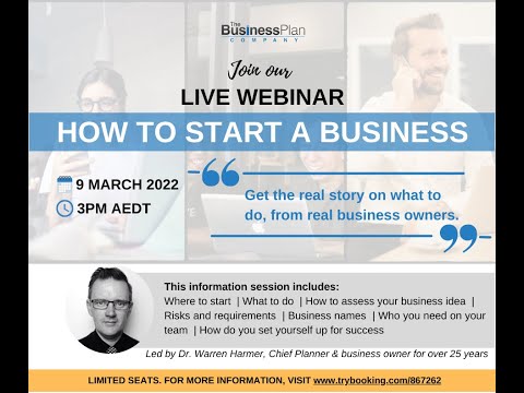 Webinar-HOW TO START A BUSINESS. [Video]