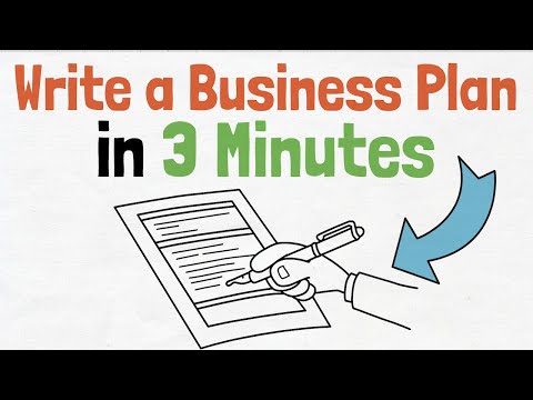 How to Write a Business Plan (in 3 minutes!) [Video]