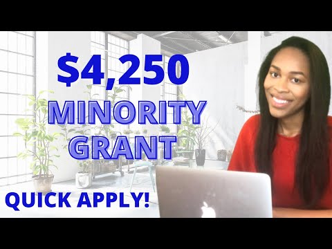 APPLY NOW! $4,250 Small Business Grant For Minorities and Women [Video]
