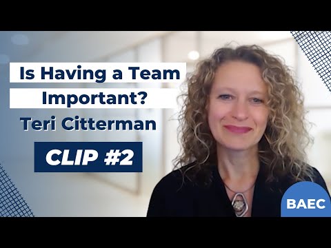 How important is having a team when working with a large company? Teri Citterman Clip #2 [Video]