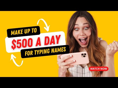 The Fastest Way to Make Money Online is Typing Names! $500 [Video]