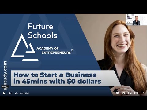 MASTERCLASS One: How to start a business in 45mins with zero Dollars [Video]