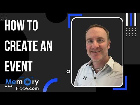 MemoryPlace How to create an event [Video]