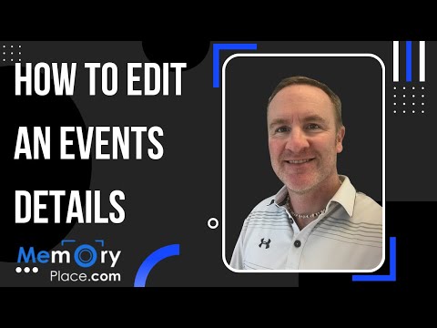 MemoryPlace How to edit an event [Video]