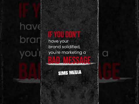 If you don’t have your brand solidified, you’re marketing a bad message #branding #marketing [Video]