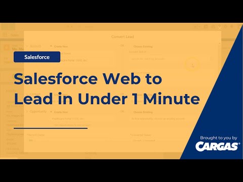 Salesforce Web to Lead in Under 1 Minute [Video]