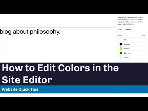 How to Edit Colors in the WordPress Site Editor [Video]