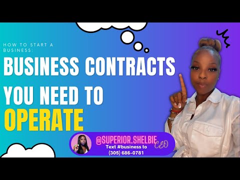HOW TO START A BUSINESS : contract you need to operate! [Video]