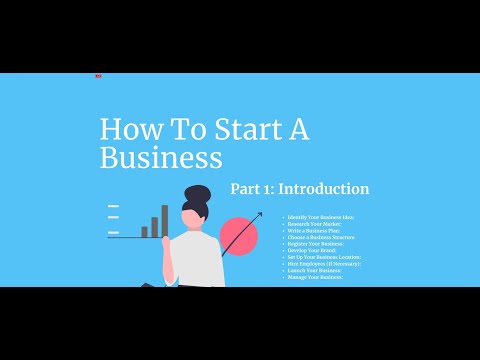How To Start A Business Part 1 [Video]