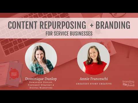 3 Tips for Content Repurposing and Branding with Dominique Dunlop and Annie Franceschi [Video]