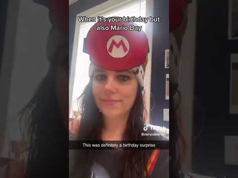 when it’s your birthday but also Mario Day… 🍄 [Video]