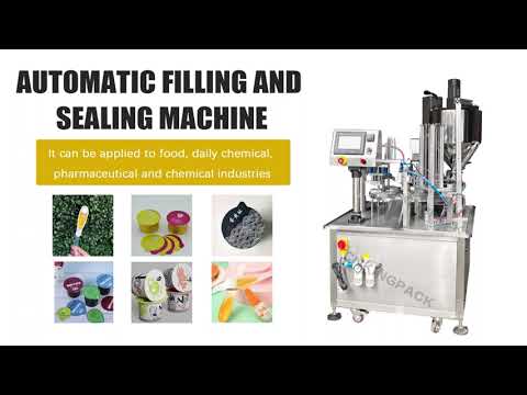 Rotary Cup filler and sealer with separate aluminium cover sealing [Video]