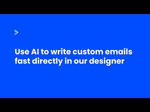 Use AI to write custom emails fast directly in our Email Designer [Video]