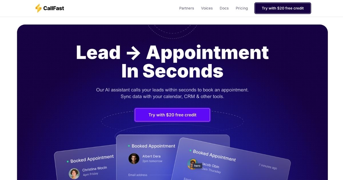 CallFast: AI appointment booking tool [Video]