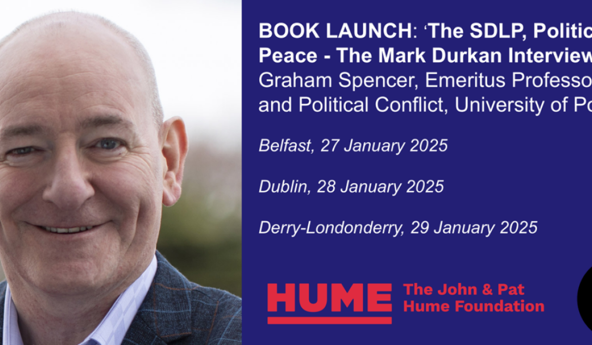 New book featuring series of interviews with former Foyle MP Mark Durkan to be launched [Video]