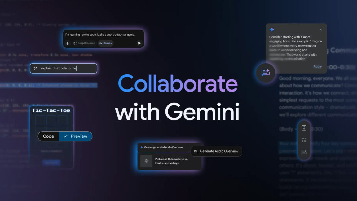 Gemini gets new coding and writing tools, plus AI-generated podcasts [Video]